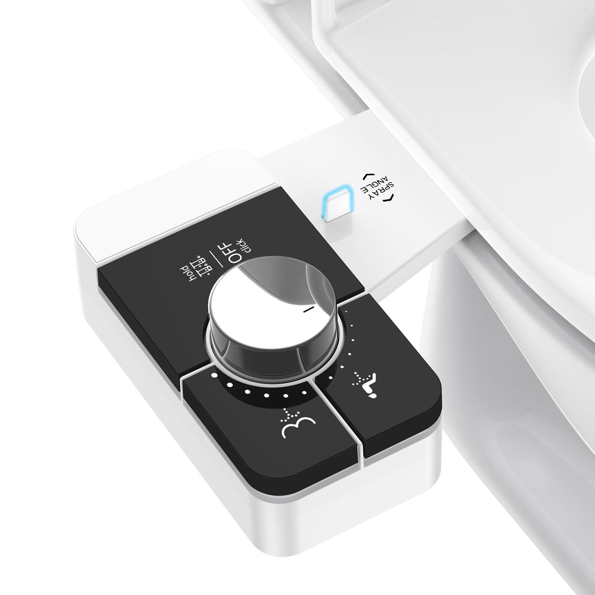 Upgrade Bidet Attachment for Toilet Seat (Black Chrome)