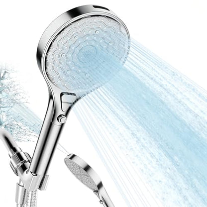 5.9 Inch Large Face High Pressure Shower Head with 4 Spray Modes
