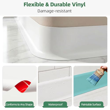 Flexible Vinyl Baseboard Molding Trim with Toe