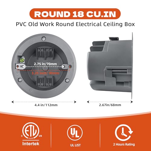 12PACK 1 Gang 18 Cu. in New Work Electrical Outlet Box