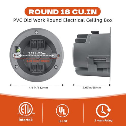 12PACK 1 Gang 18 Cu. in New Work Electrical Outlet Box