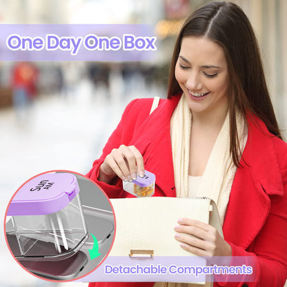 Large Pill Organizer 7 Day (Purple)