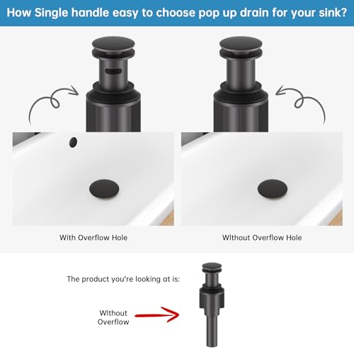 Tall Bathroom Faucet Vessel Sink Faucet with Drain (With Drain / Oil Rubbed Bronze)