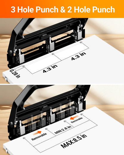 HP18 3 Hole Punch Heavy Duty (Black)