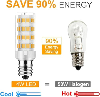Salt Lamp Bulbs E12 T20 C7 5W 110V 2700K Warm White Light 400lm for Himalayan Salt Lamps & C7 Replacement Bulbs