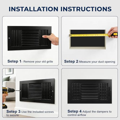Ceiling Air Vent Cover Black