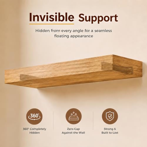 Floating Shelf Bracket for Hollow Fireplace Mantel