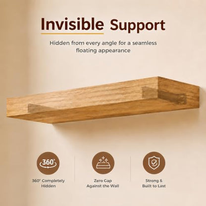 Floating Shelf Bracket for Hollow Fireplace Mantel