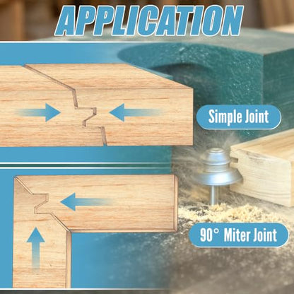 45° Lock Miter Router Bit