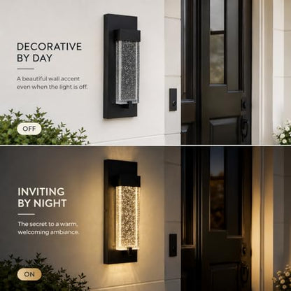 5CCT Modern Outdoor Wall Lights with Bubble Glass