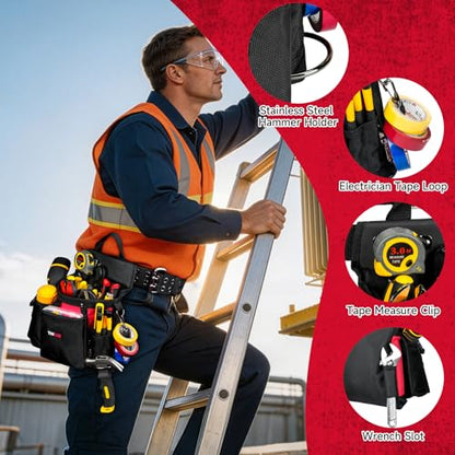 Tool Belt Pouch for Men with Drill Pocket