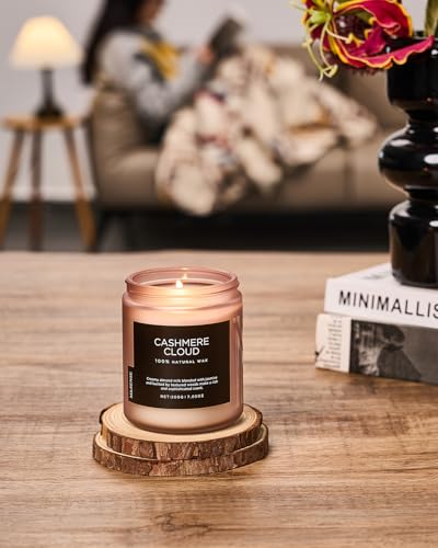 Cashmere Cloud Scented Candles for Home Cozy Winter Gifts Women (Small Jar / Cashmere Cloud)