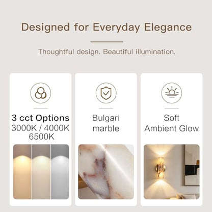 Natural Marble Wall Sconce