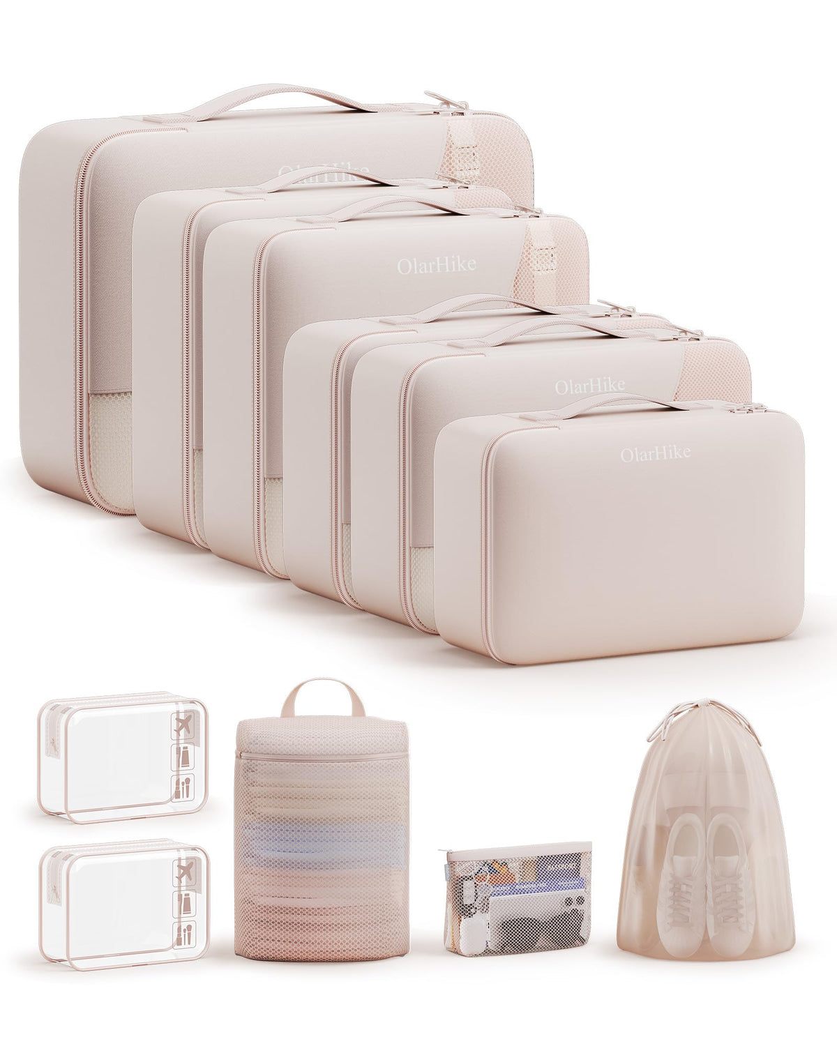Packing Cubes for Travel (01 Cream)