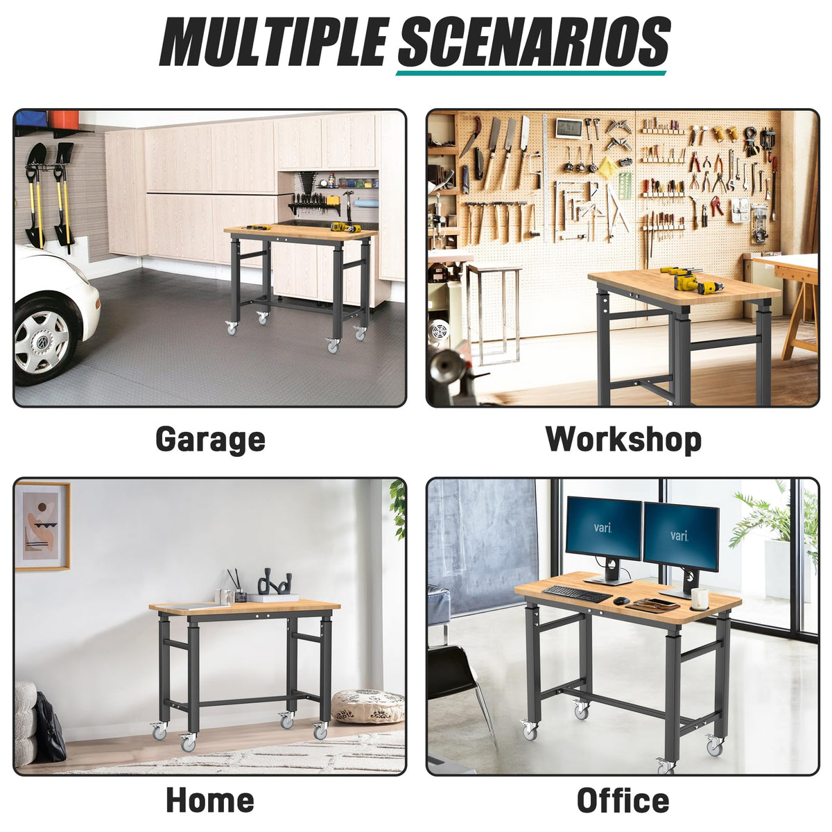 Workbench with Wheels (42“ x 20”)