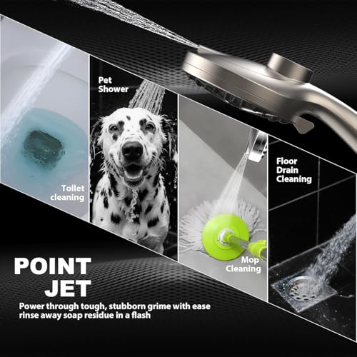 12 Inch High Pressure Rain Shower Head with Handheld Spray Combo (Brushed Nickel)