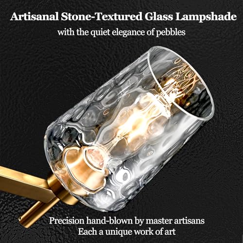 Stone Textured Glass Chandelier