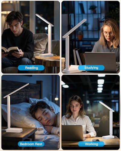 Desk Lamp with 6 AC Outlets & 4 USB Ports