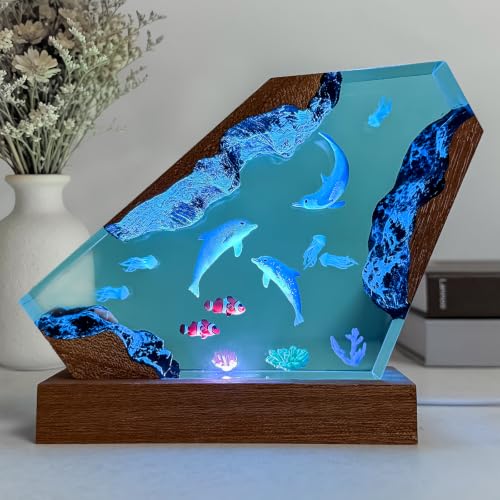 Couple Scuba Divers Resin Lamp