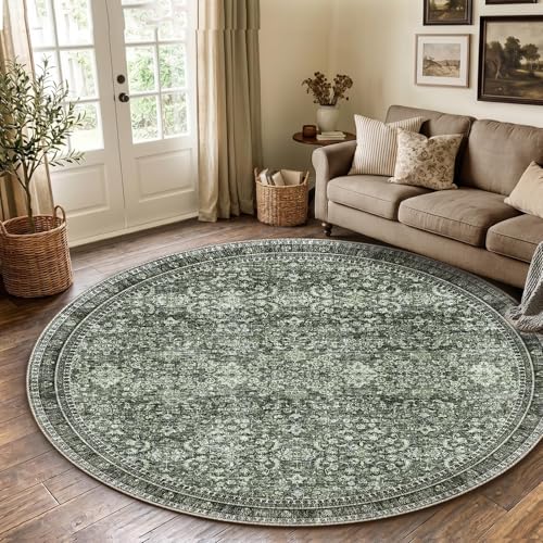 Round Rug 8ft (Dark Green / 8' (Round))