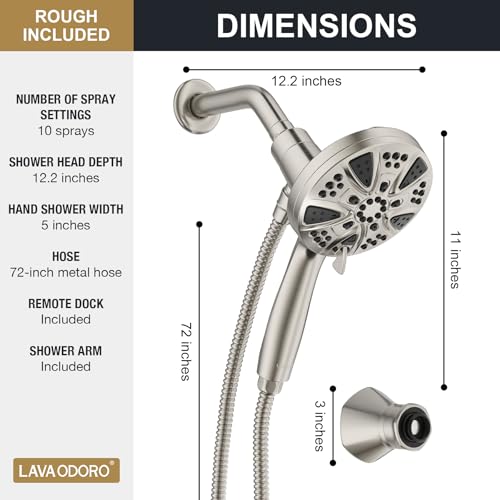 Magnetic Shower Head with Handheld Sprayer