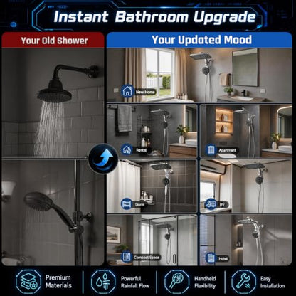 Rain Shower Head with Handheld