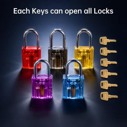 Transparent Padlock 5 (Transparent Lock-Yellow)