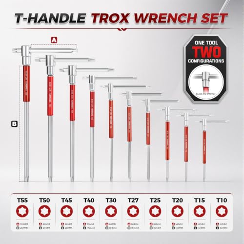 10PCS T Handle Torx Wrench Set (TORX)