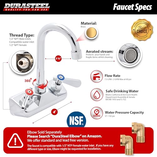 Kitchen Sink Faucet Wall Mount