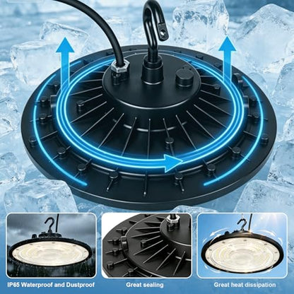 5pcs 300W UFO LED High Bay Light with US Standard Plug