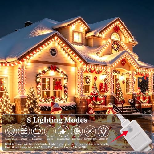 Christmas Candy Cane Lights Outdoor