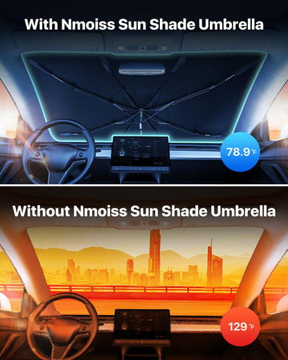 2026 Windshield Sun Shade Umbrella [Vinyl Coating Heat Shield]