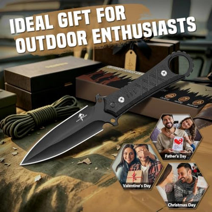D2 Steel Tactical Fixed Blade Knife