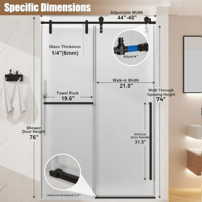 Frosted Glass Shower Door