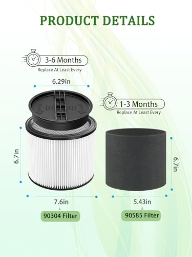 Vacuum Filter Compatible with Shop