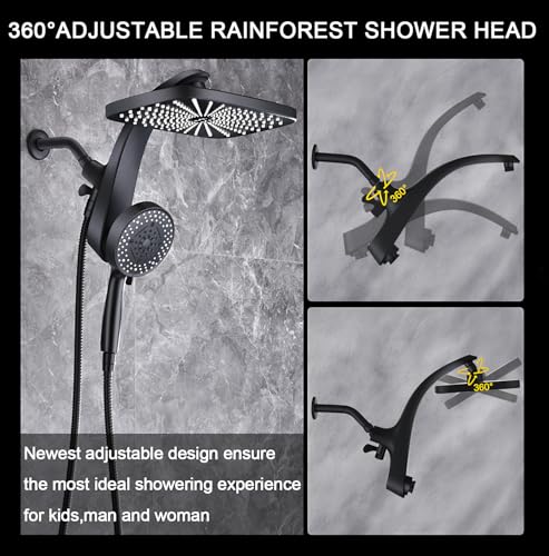 Rain Shower Head with Handheld Showerhead