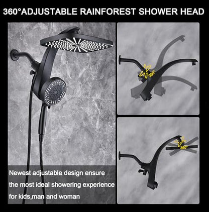 Rain Shower Head with Handheld Showerhead