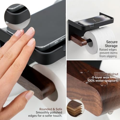 Toilet Paper Holder with Shelf