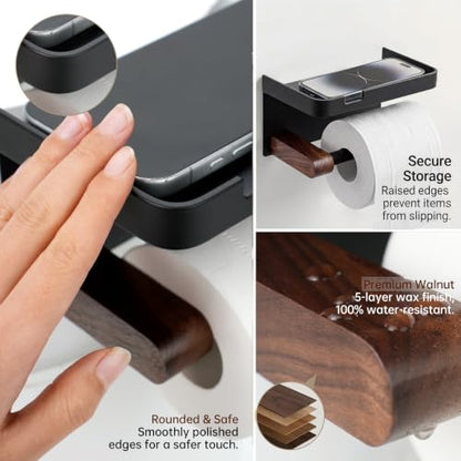 Toilet Paper Holder with Shelf
