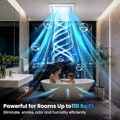 Bathroom Exhaust Fan with Dimmable Light