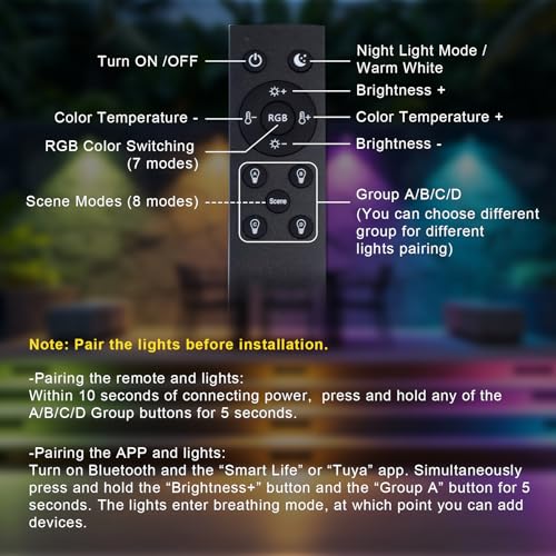 7 Inch RGBCW Retaining Wall Lights