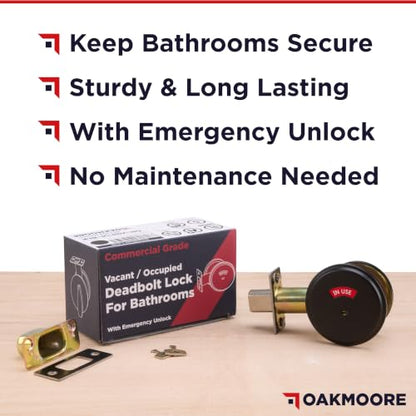 Commercial Grade Vacant Occupied Bathroom Lock Deadbolt for Restaurants