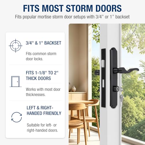 Storm Door Handle Complete Set