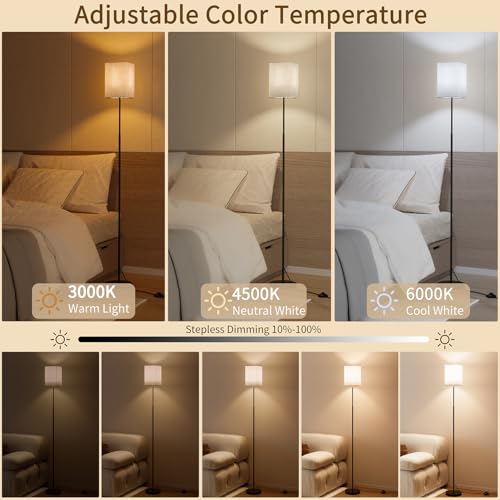 Square Dimmable Standing Lamp