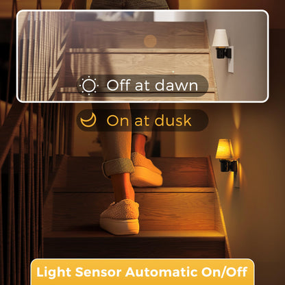 Night Lights Plug into Wall (Round Platform-Amber / 2 Pack)