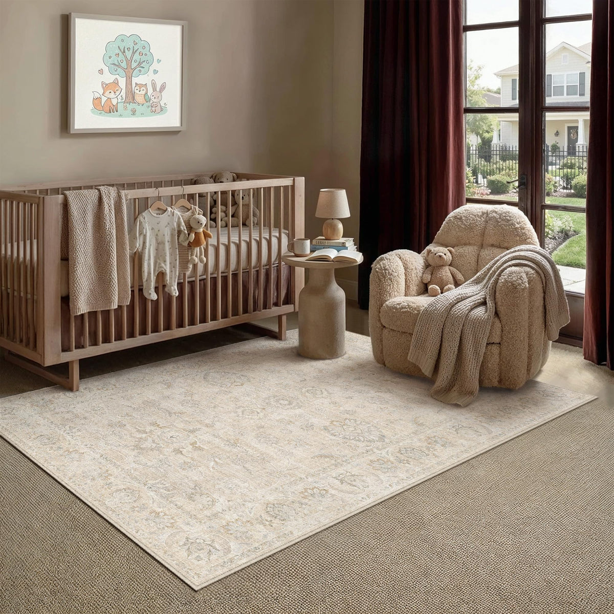 3x5 Light Cream Neutral Area Rug (Cream / 3' x 5' (Rectangular))