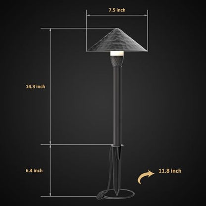 Pathway Lights Low Voltage Outdoor Landscape Lighting 1W 60 Lumen 3100K 12V AC Path Lights Warm White Light with Connector Spike Stake for Garden Yard Driveway Lawn