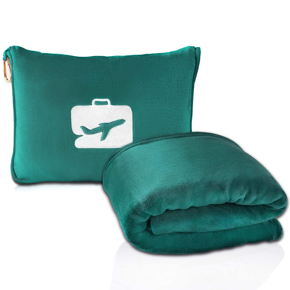 Travel Blanket and Pillow (Teal)