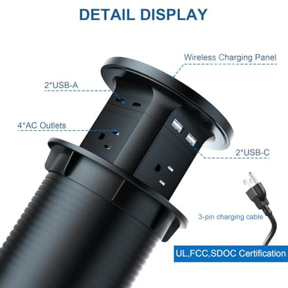 Pop Up Countertop Outlet for Kitchen Island