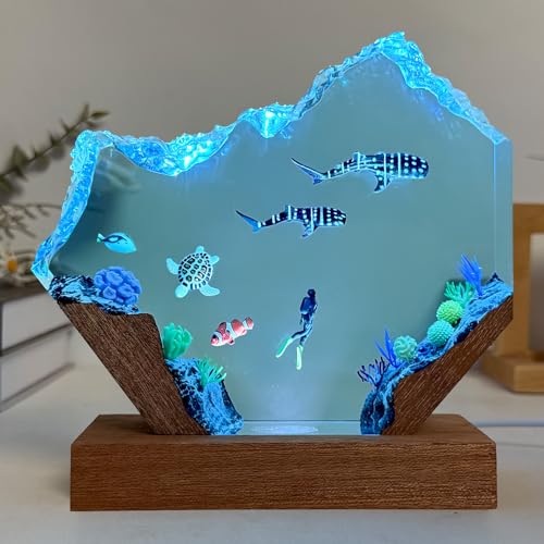 Humpback Whale Ocean Resin Lamp